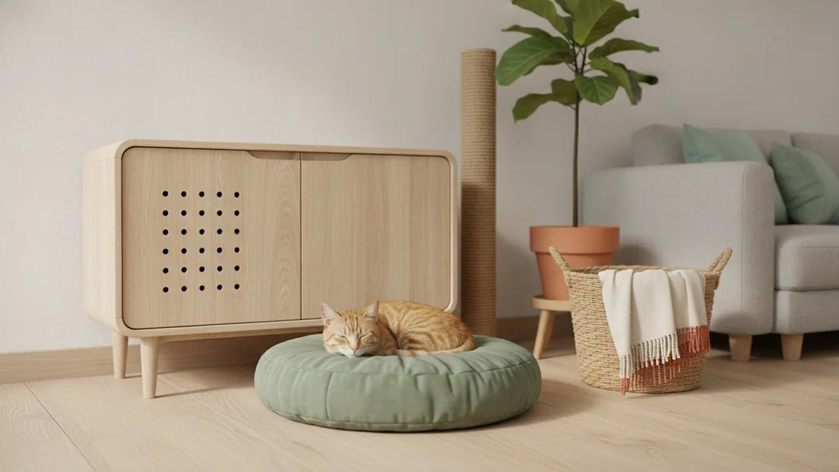 Aménager un coin chat complet : litière et griffoir
