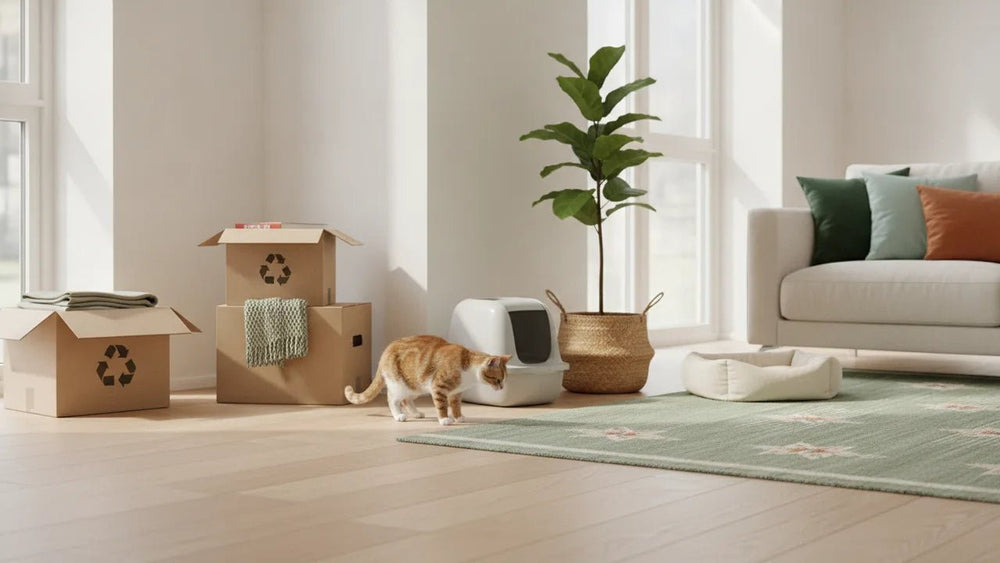 Déménagement : réinstaller le coin litière du chat