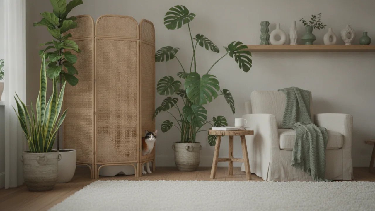 Idées déco pour camoufler la litière avec style
