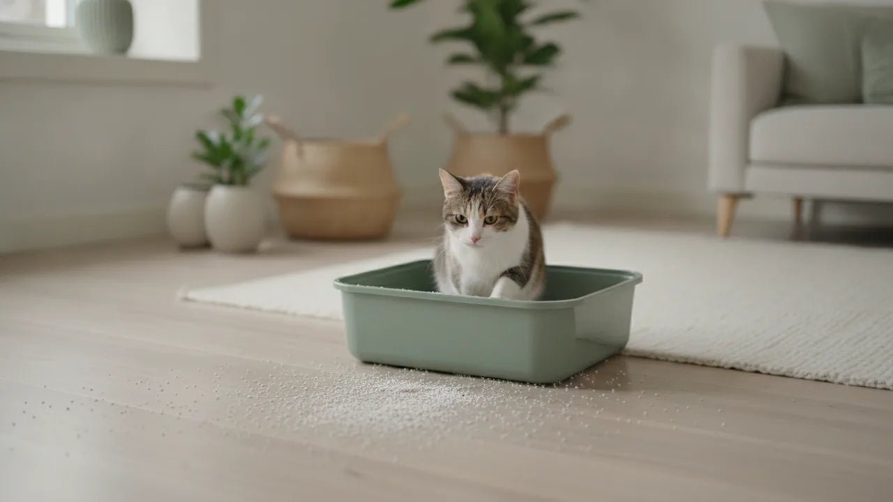 Litière qui colle aux pattes : causes et solutions
