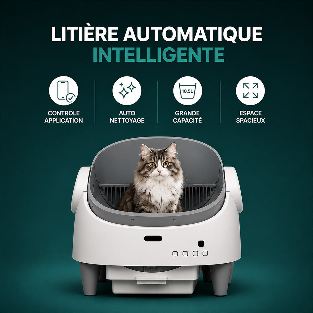 Litière automatique ORA, détail de la finition