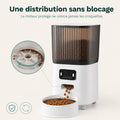 Mécanisme de distribution sans blocage du distributeur de croquettes Nalo