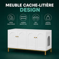Meuble cache litière - César