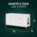 Meuble cache litière - César
