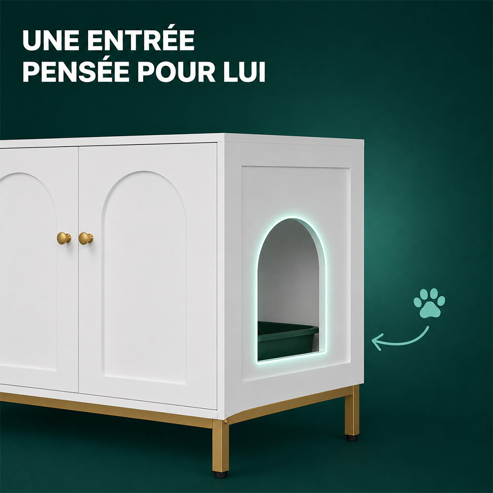 Meuble cache litière - César