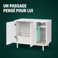 Meuble cache litière - Léon