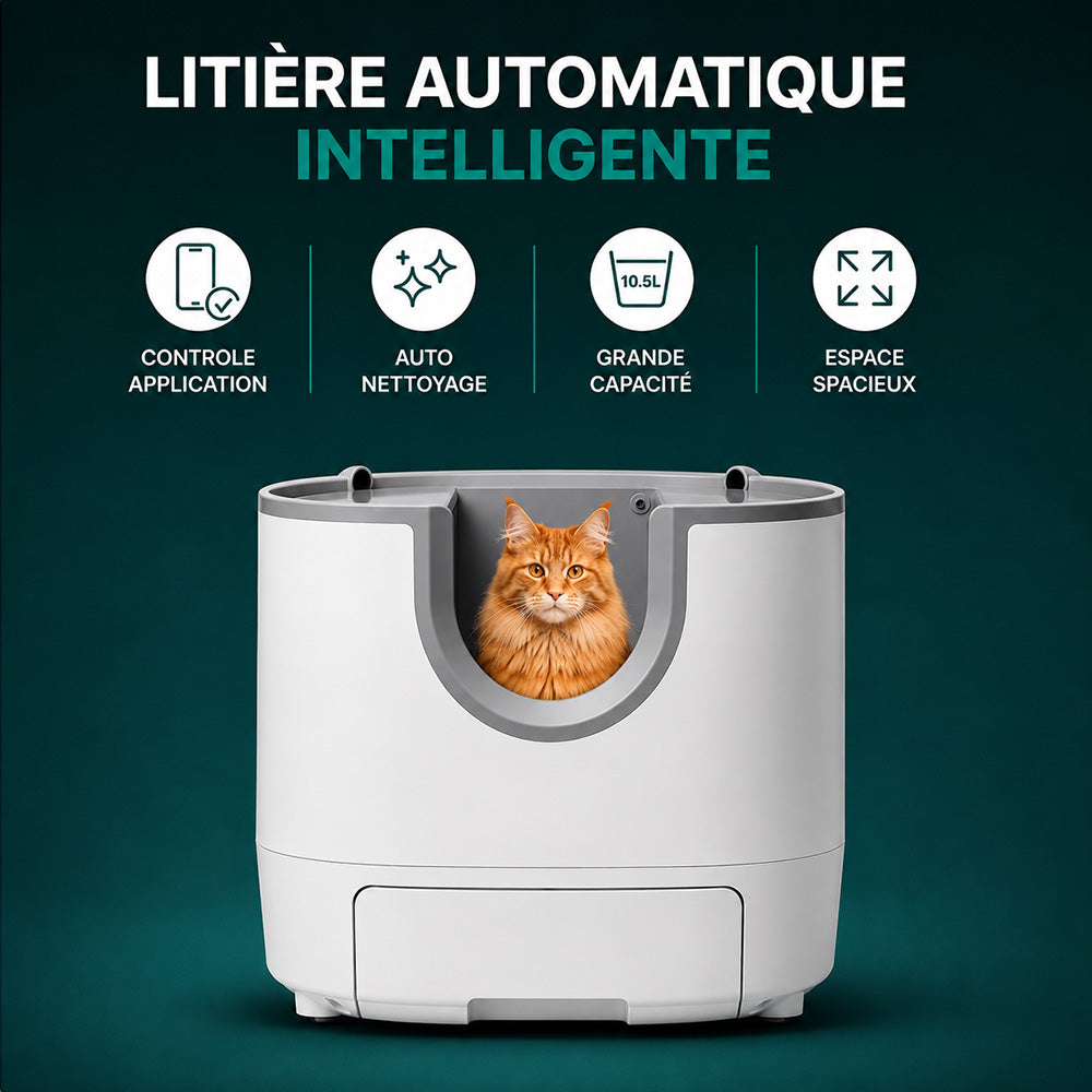 Les atouts de la litière automatique Milo en un visuel