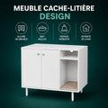 Meuble cache litière - Léon