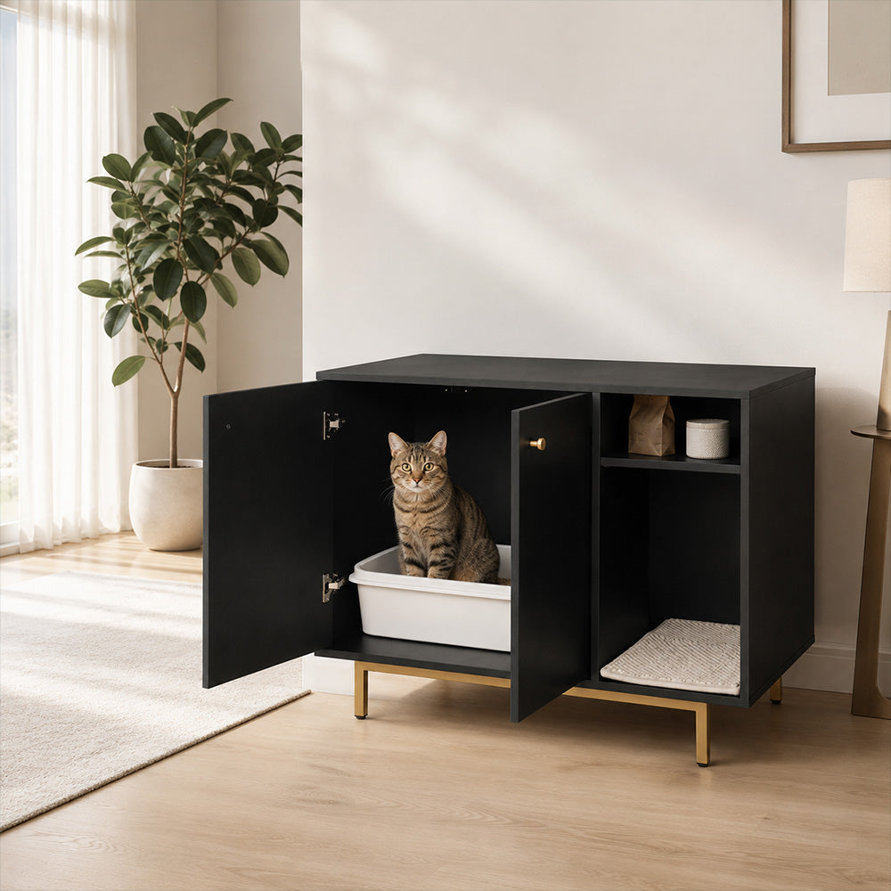 Meuble cache litière - Léon